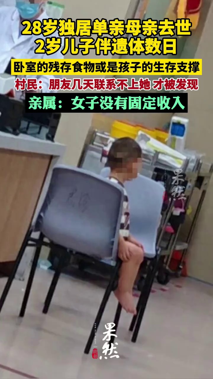 28岁独居单亲母亲出租屋去世，2岁儿子伴遗体数日 卧室的残存食物或是孩子的生存支撑（大河报）