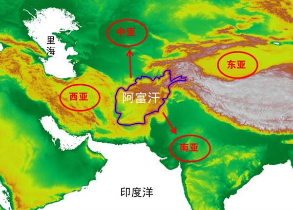 世界地图上的阿富汗图片