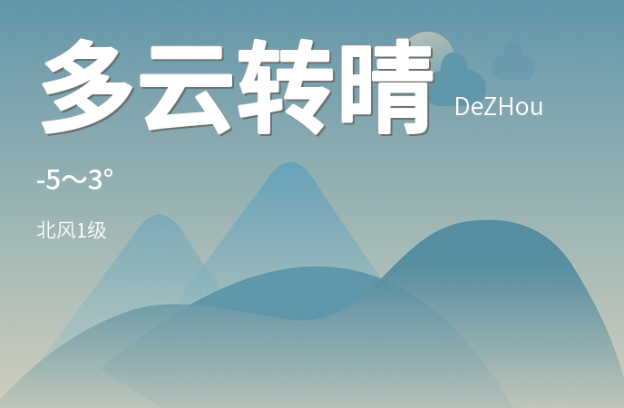 德州今日多云转晴气温-5至3℃ 明天起晴冷天气持续