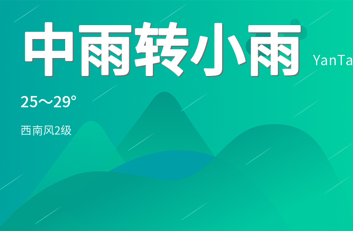 烟台今日中雨转小雨 明日起雨势减弱
