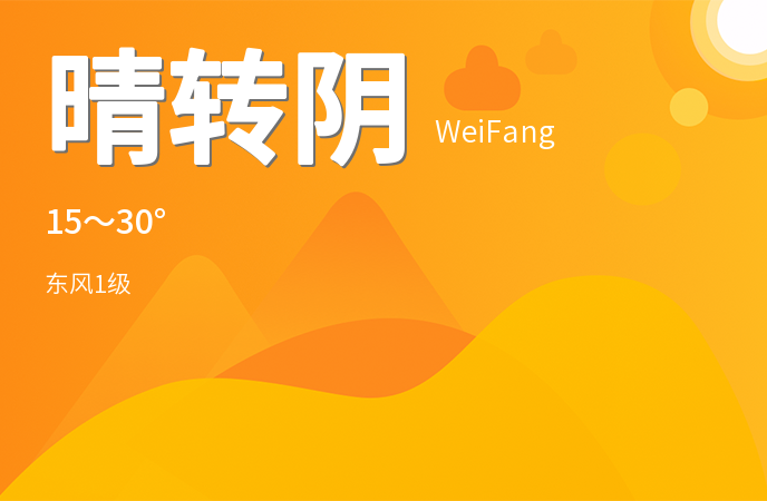 潍坊今日晴转阴 明日气温小幅上升 提醒市民注意防晒补水