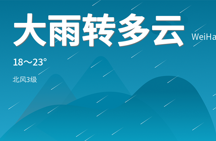 威海今日迎来大雨转多云天气逐渐回暖