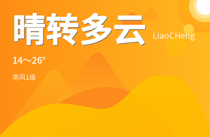 聊城今日天气晴转多云，未来三天气温逐步回升