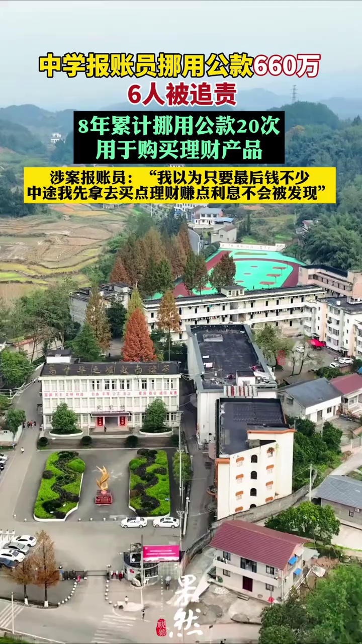 中学报账员挪用公款660万 六人被追责（北京日报）