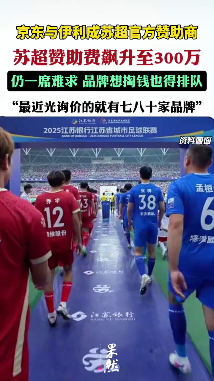 苏超赞助费飙升至300万，仍一席难求（澎湃新闻）