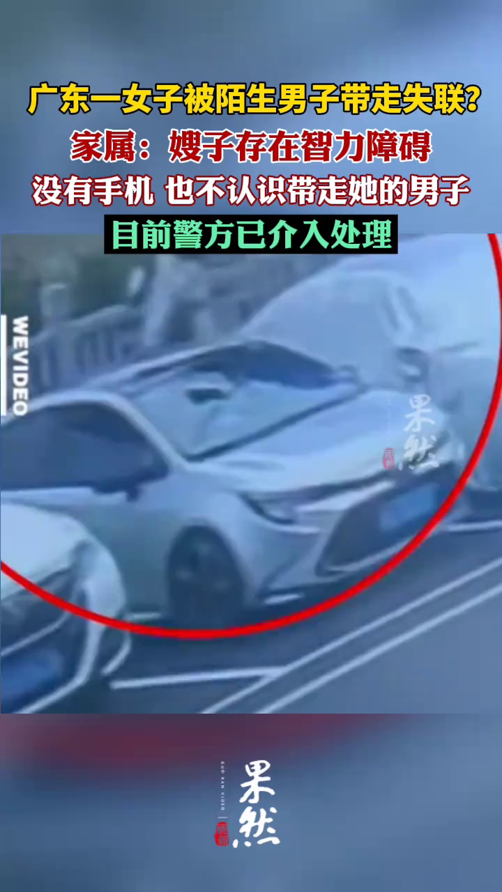 广东一智力障碍女子被陌生男子带走失联？（新京报）