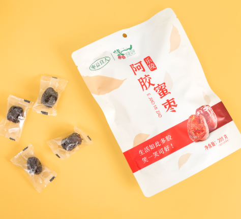 齐润阿胶蜜枣208g 袋装零食蜜饯水晶枣 包粽子煮粥阿胶枣秒杀特价