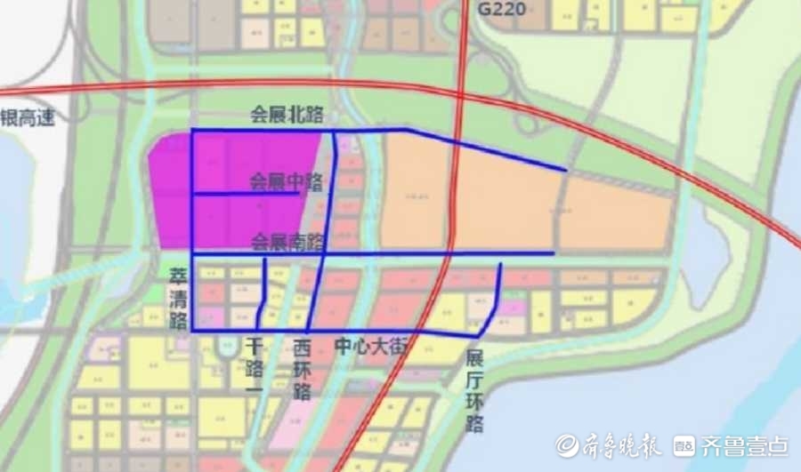 起步区再添多条干道，济南市国博城片区市政路网基本成型