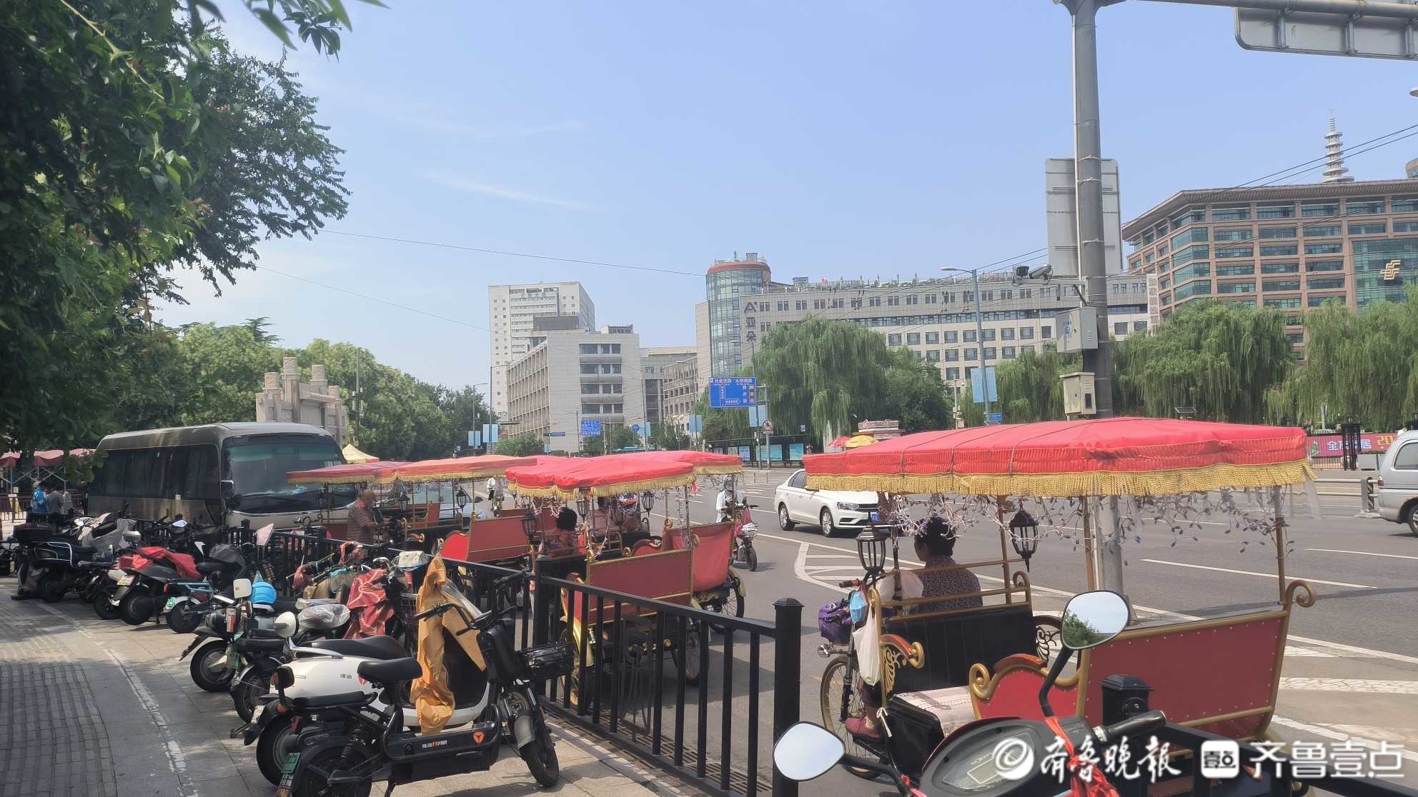 济南景区门前“黑三轮”屡禁不止，一公里要价20元