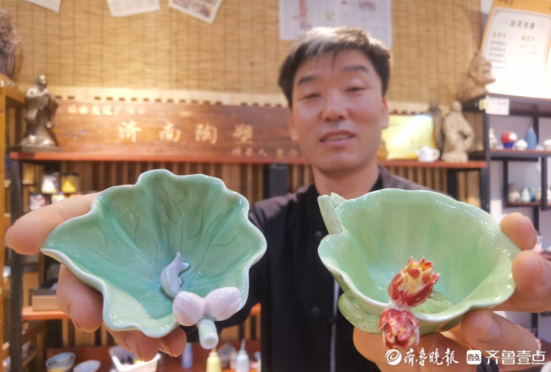 千年“碧筒饮”重生！济南非遗传承人打造并蒂莲款碧筒饮吸杯