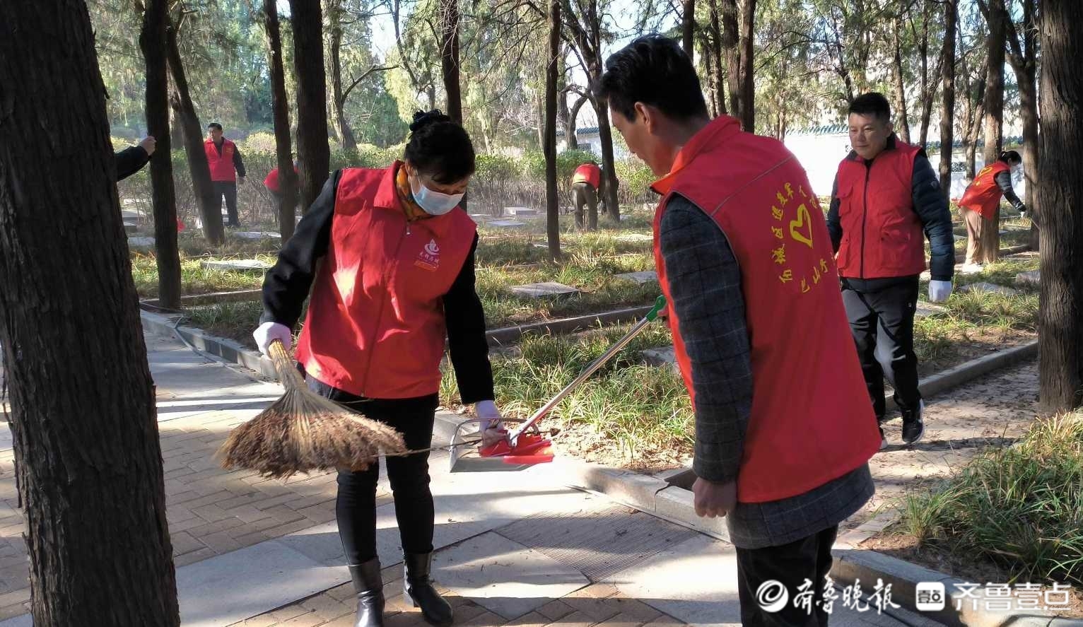 清扫烈士陵园，给老兵理发，历城区退役军人志愿服务队在行动