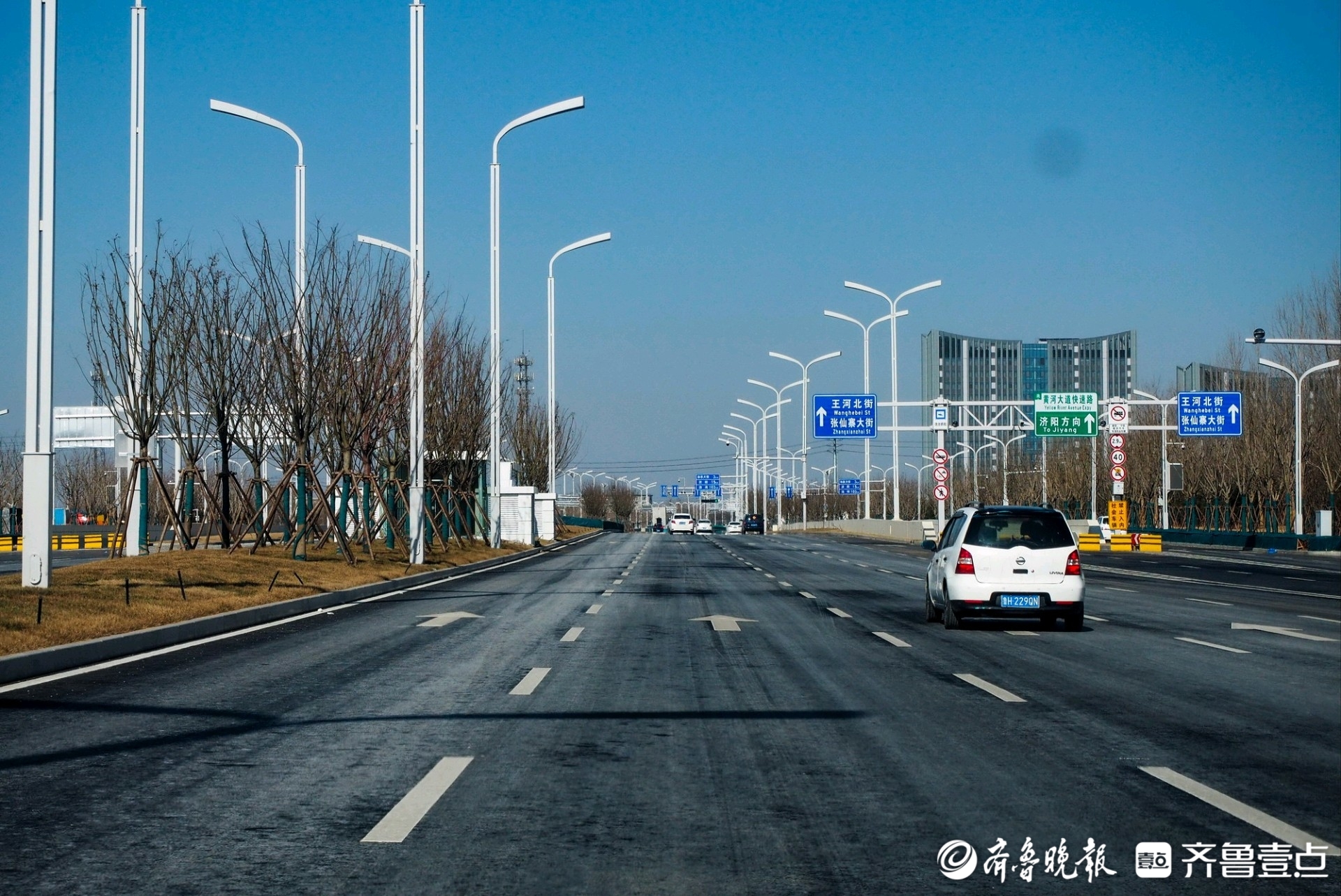 济南起步区黄河大道崔寨以北段已通车,试驾很舒服-齐鲁晚报·齐鲁壹点