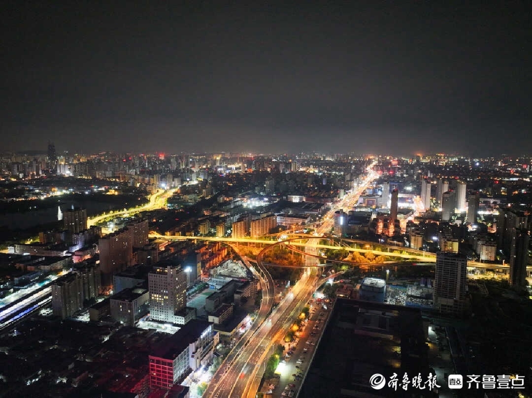 济南两条高架路完成“光明升级”，31公里路段照度提升50%