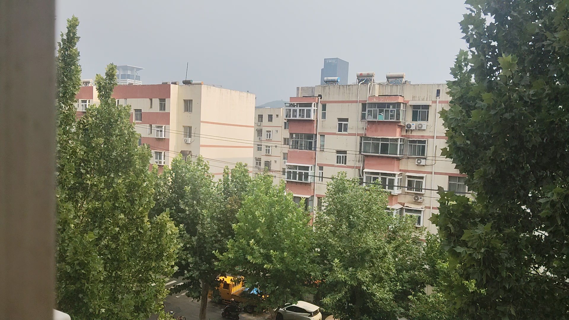 今天下午四点多晴空万里下起了太阳雨，让路人防不胜防。