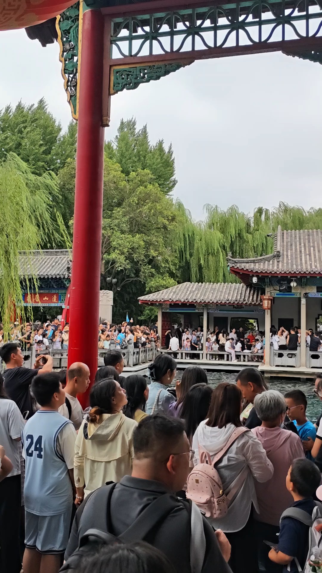 立秋后的趵突泉，凉爽中人气爆棚
