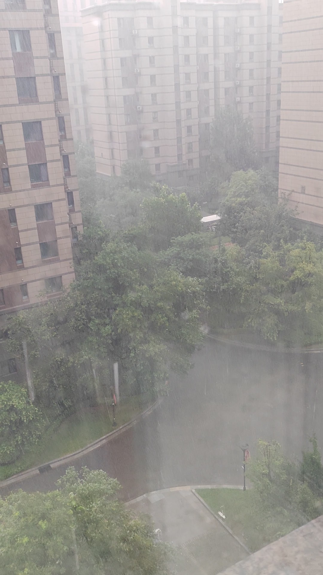 窝在家里听窗外喧嚣，暗自庆幸没往外跑安安稳稳躲雨最逍遥