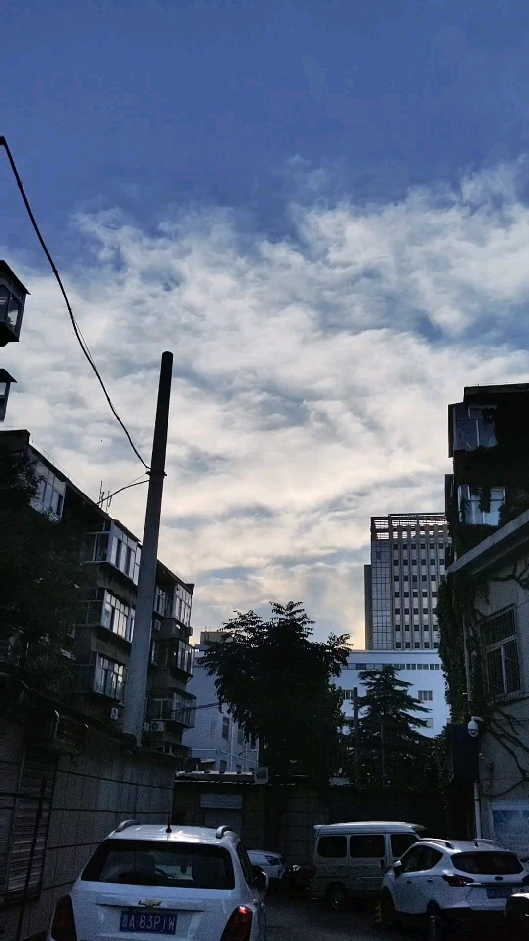 清晨六点静悄悄，外卖车声轻轻过，清洁工人把地扫。周三早上。