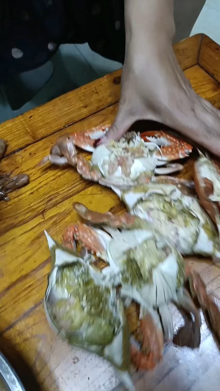 美味渤海湾梭子蟹，蟹膏越吃越爱吃