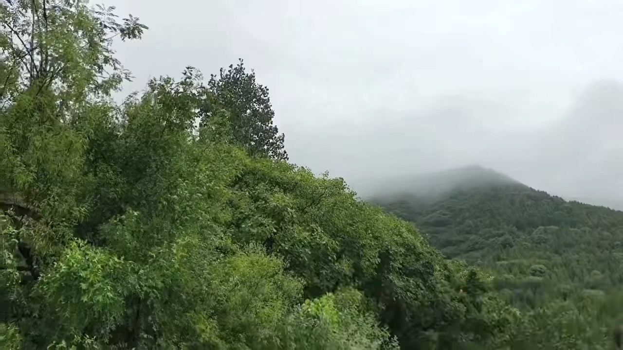 云雾缭绕的南部山区。
